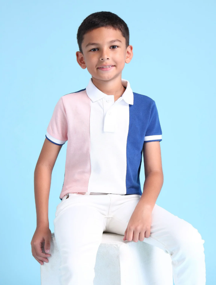 Boys Colourblocked Polo Shirt