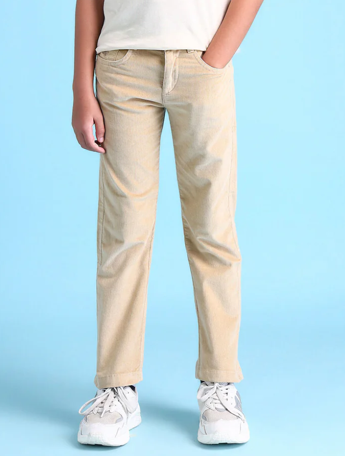 Boys Corduroy Slim Fit Trousers