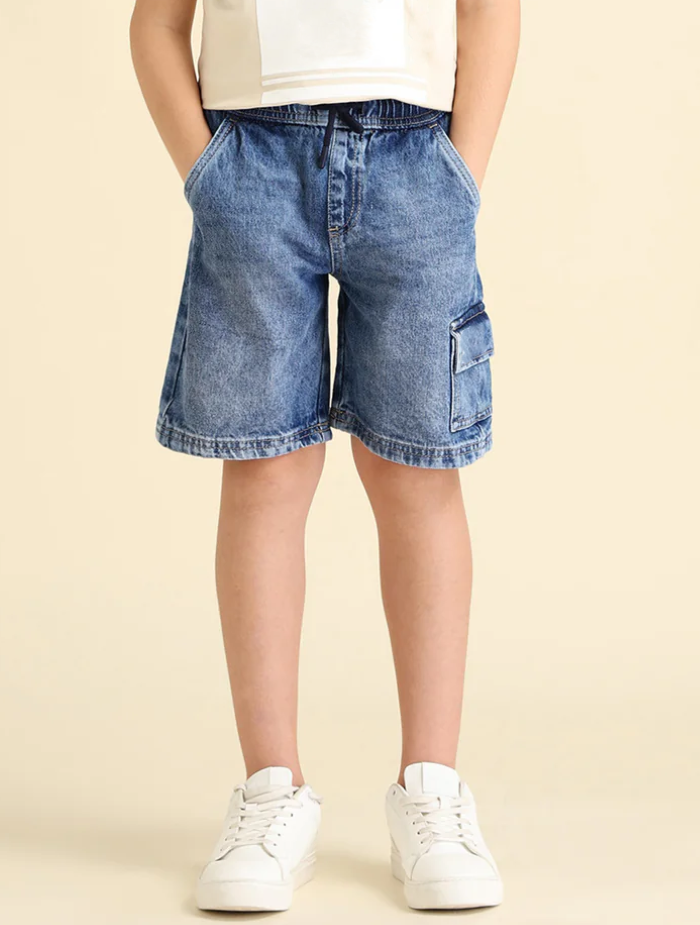 Boys Regular Fit Denim Shorts