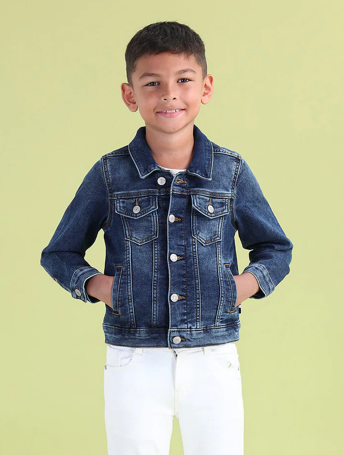 Boys Washed Denim Trucker Jacket