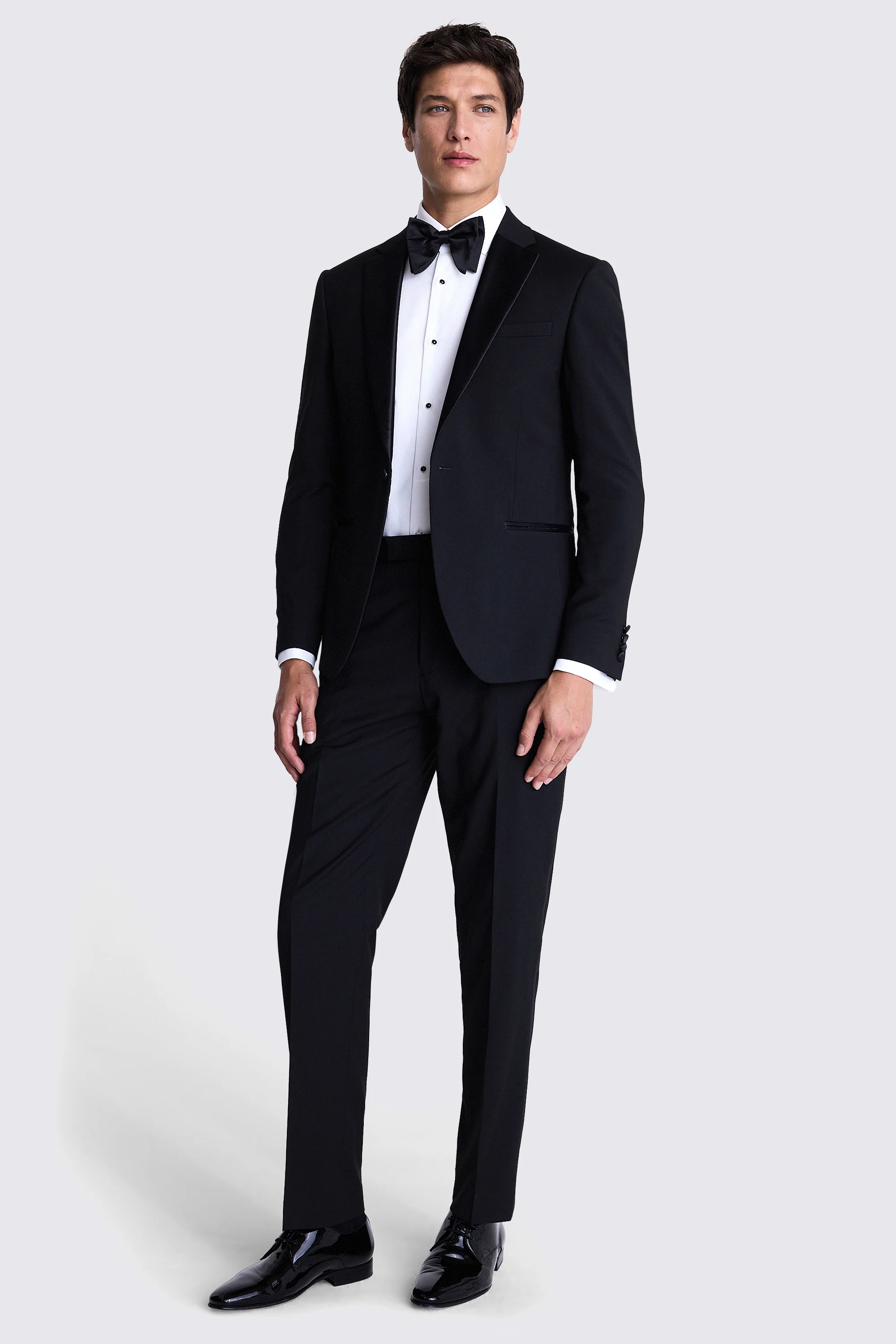 Slim Fit Black Notch Lapel Tuxedo-2