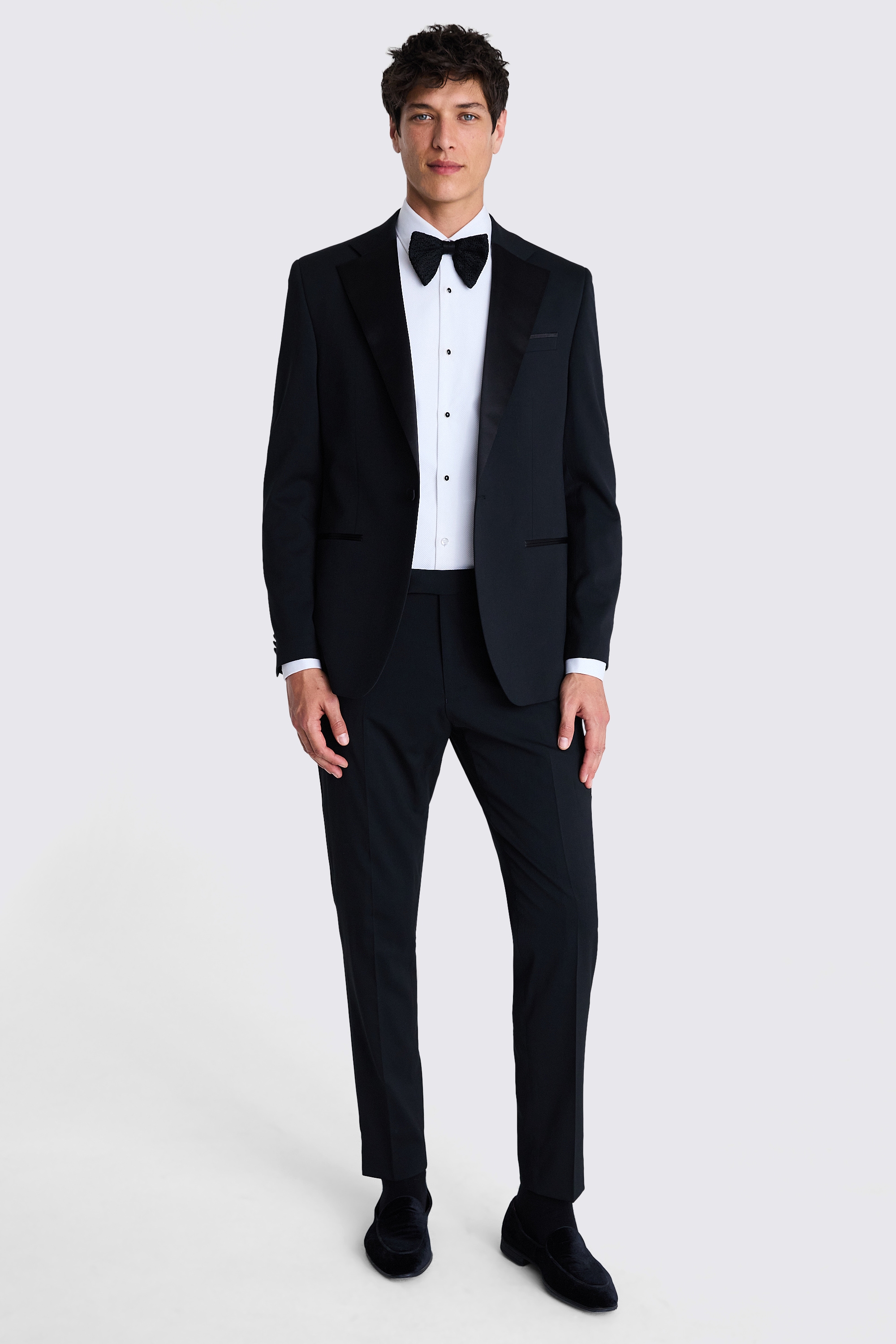 Slim Fit Black Notch Lapel Tuxedo