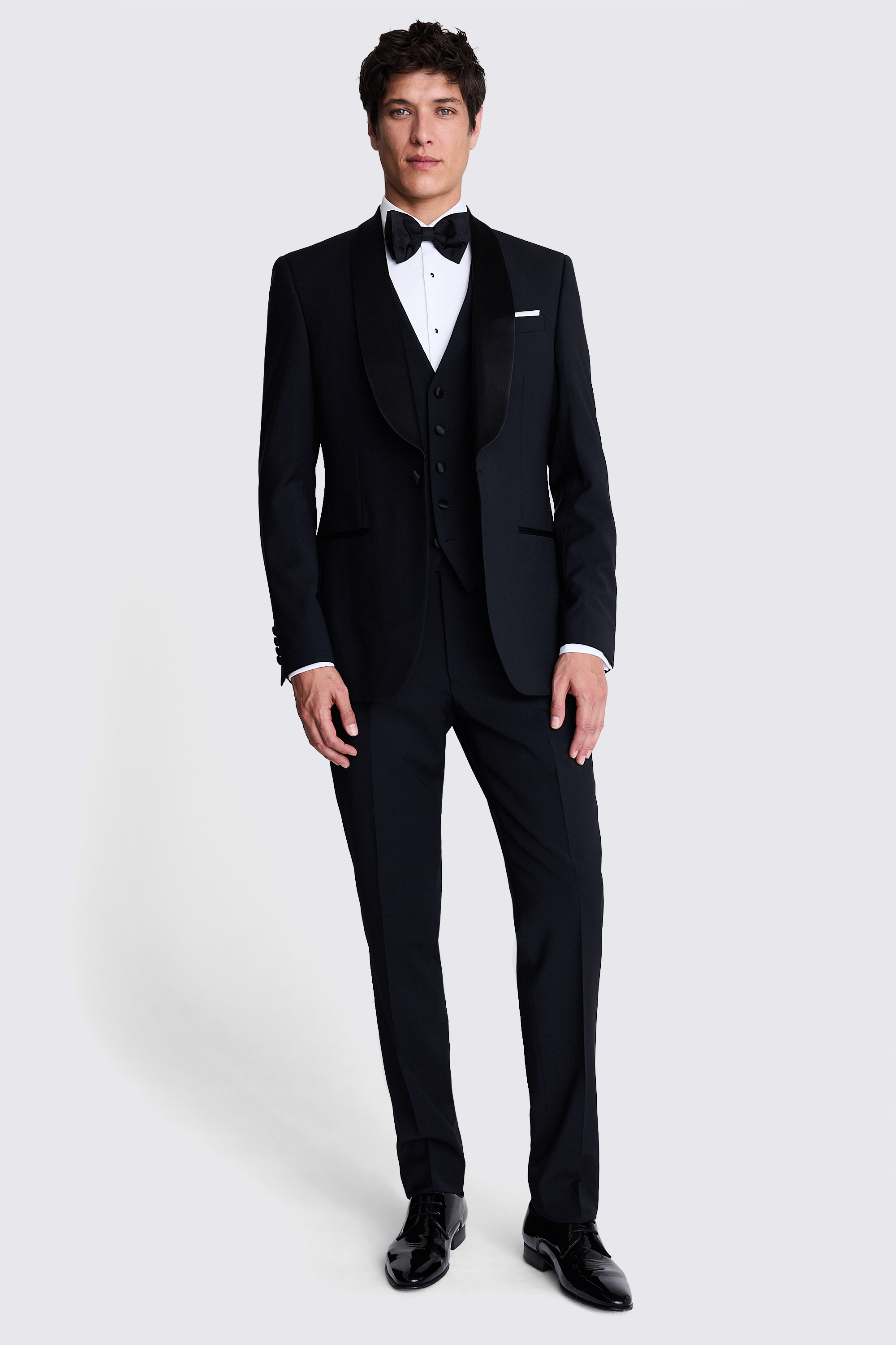 Slim Fit Black Shawl Lapel Tuxedo