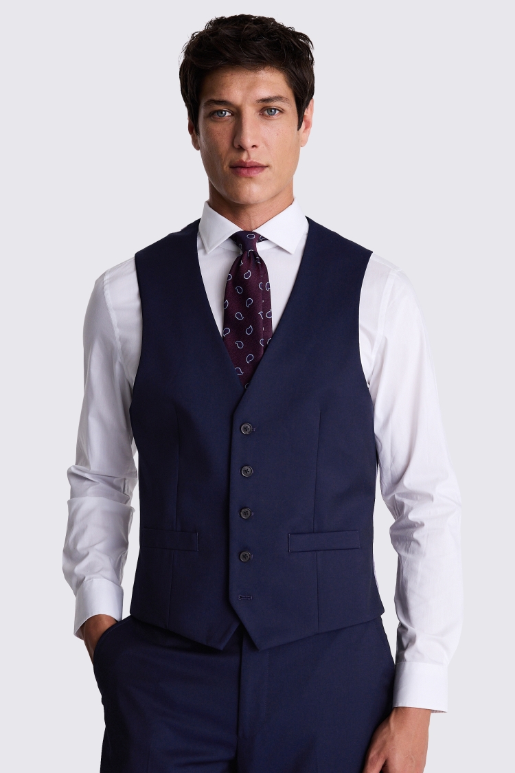 Slim Fit Ink Stretch Waistcoat