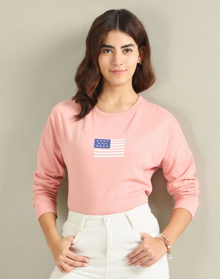 Drop Shoulder Pure Cotton T-Shirt