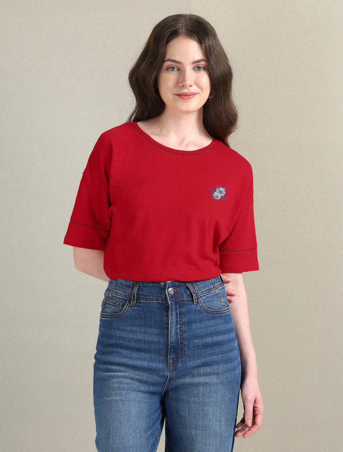 Pure Cotton Jersey Slub T-Shirt