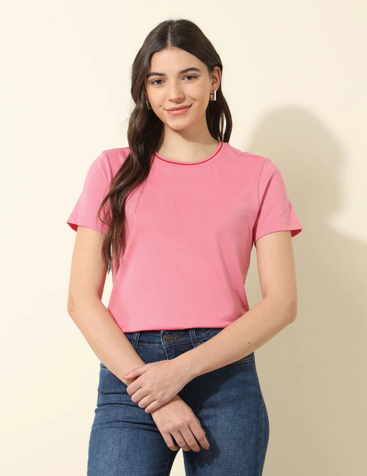 Regular Fit Pink T-Shirt