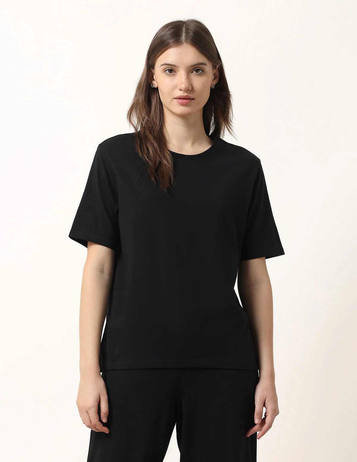 Relaxed Fit Black Comfort Lounge T-Shirt