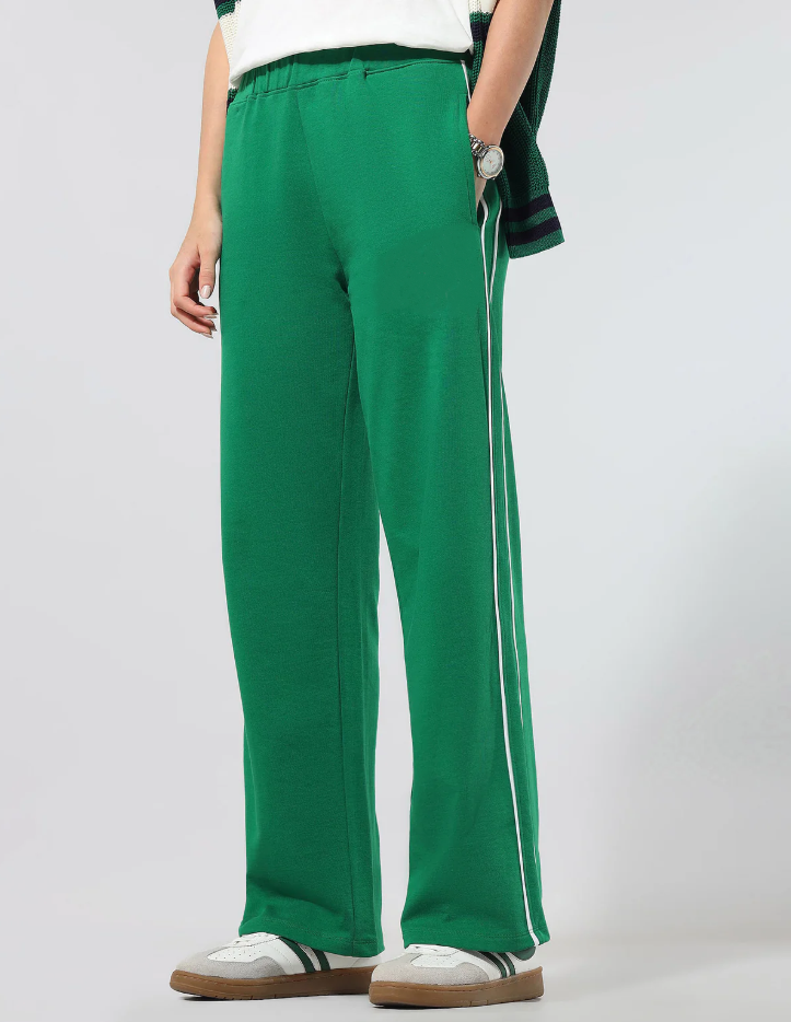 Straight Fit Green Lounge Trousers