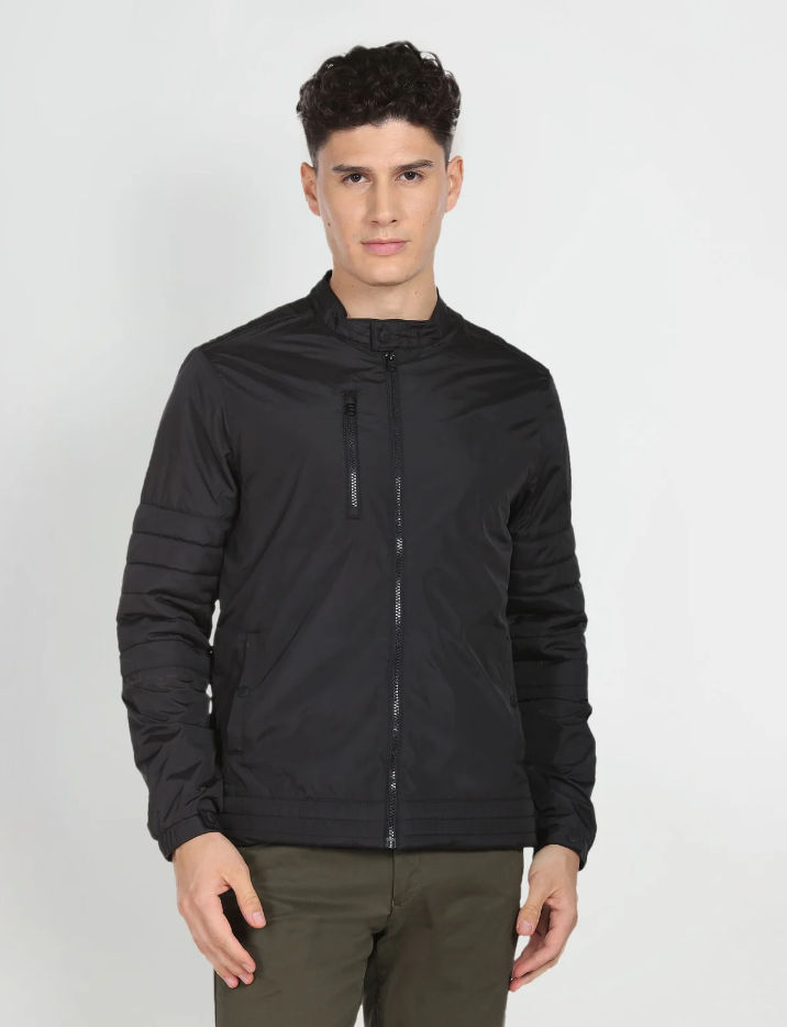 High Neck Solid Jacket
