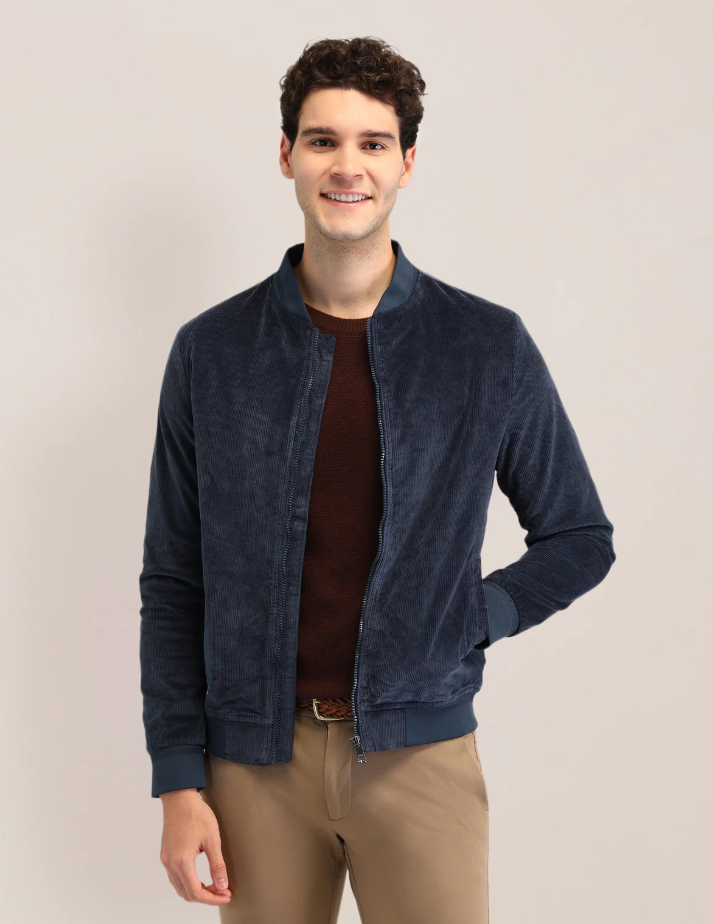 Textured Regular Fit Jacket