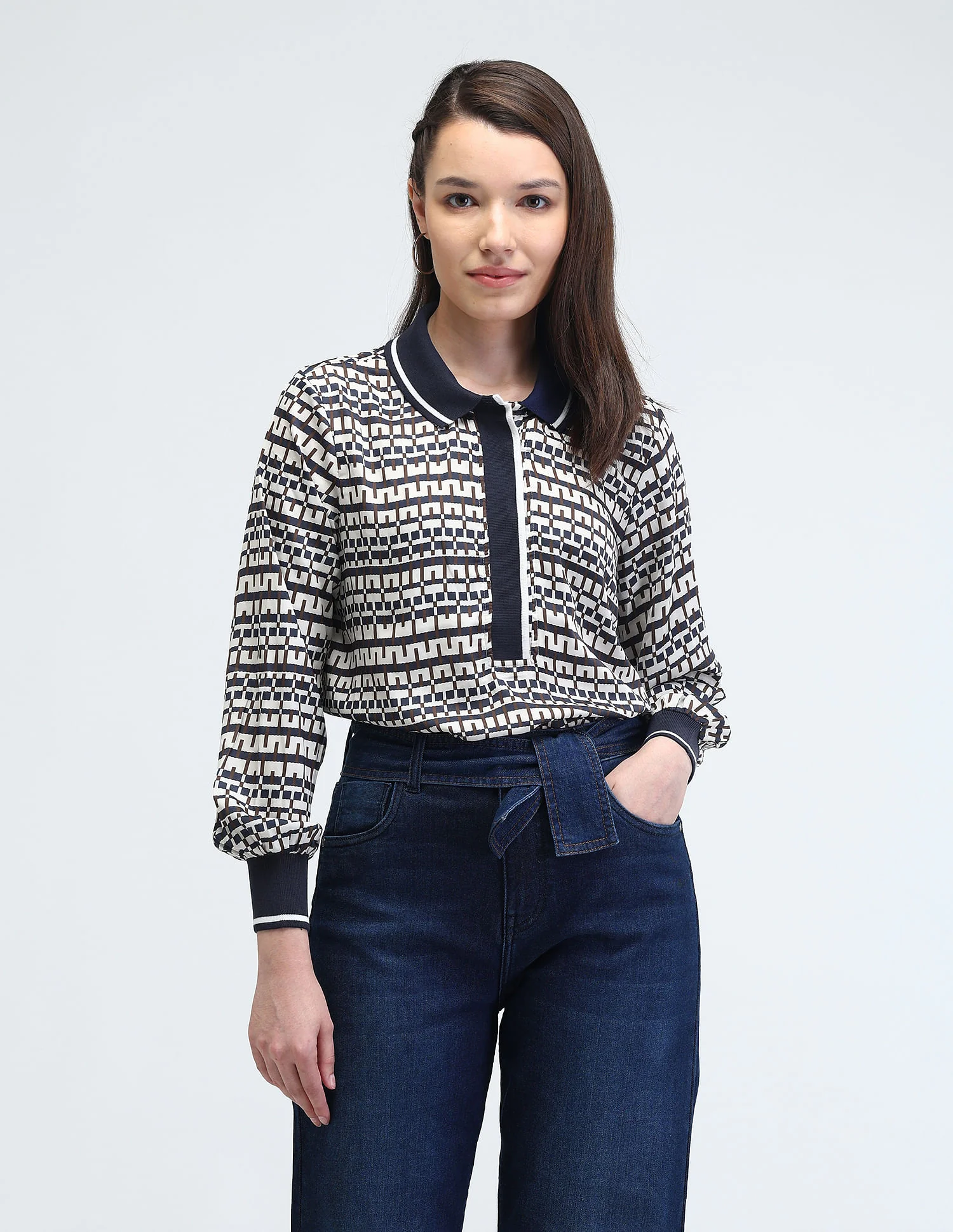 Geometric Printed Top