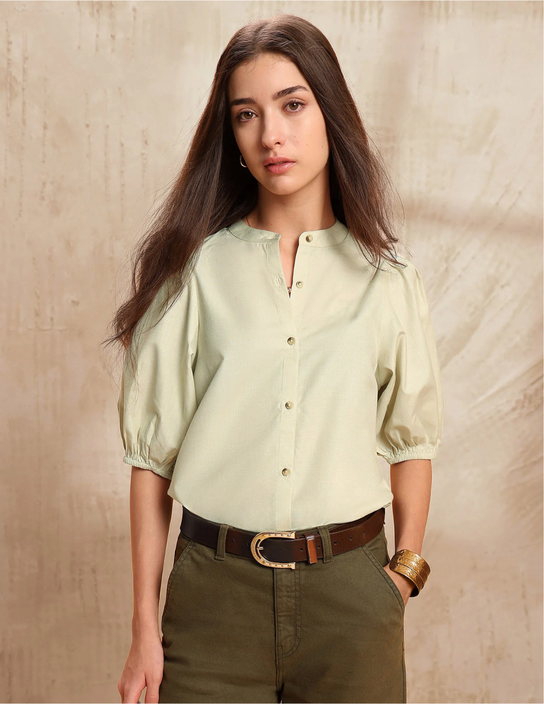 Solid Regular Fit Top-2